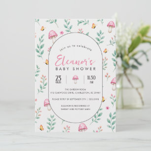 Botanische Pilz-Baby-Shower-Einladung Einladung