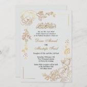 Botanische Pilzhochzeit Einladung (Vorne/Hinten)