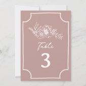 Botanische Pink-Hochzeit Einladung (Rückseite)