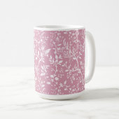 Botanische Pink-Tasse Kaffeetasse (VorderseiteRechts)