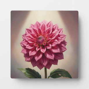 Botanische Pinke Dahlienblüte Fotoplatte