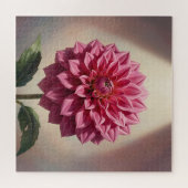 Botanische Pinke Dahlienblüte Puzzle (Horizontal)