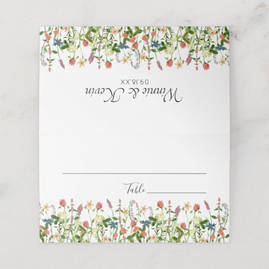 Botanische Platzkarte (Außenseite Aufgefaltet)