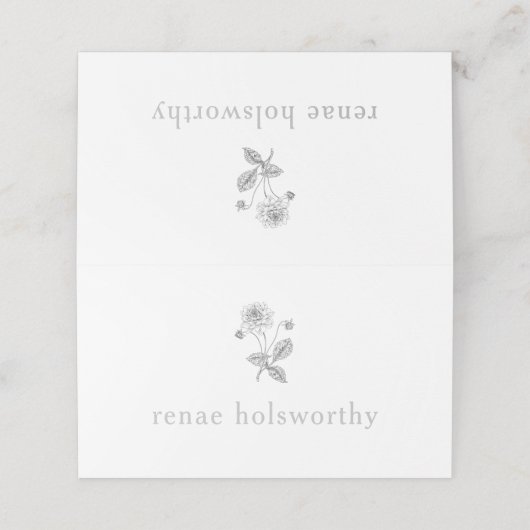 Botanische Platzkarten (Außenseite Aufgefaltet)