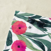 Botanische Poppies-Blumenmuster Strandtuch (Beispiel)