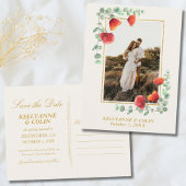Botanische Postkarte Elegante Poppy Save the Date