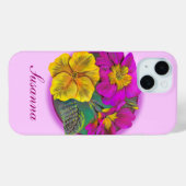 Botanische Primula Kunst Case-Mate iPhone Hülle (Rückseite (Horizontal))
