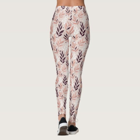 Botanische Print der Erde Leggings (Rückseite)