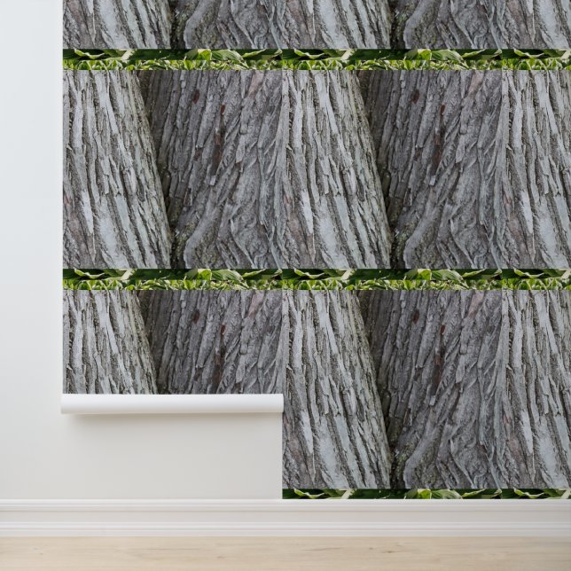 Botanische Print-Pflanze Baumstruktur Holz Textur  Tapete (Anwendung)