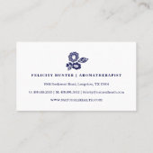 Botanische Printwerbung für Navy Blue Foliage Visitenkarte (Rückseite)