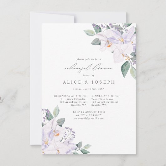 Botanische Probe Abendessen Einladung (Vorderseite)