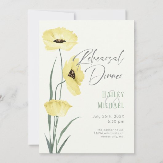 Botanische Probe Abendessen Einladung (Vorderseite)