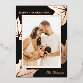 Botanische Rahmen-Foto-Erntedank Folien Feiertagskarte