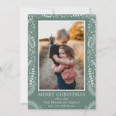 botanische Rahmen-Foto-Urlaubskarten Feiertagskarte (Vorderseite)