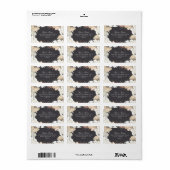 botanische Rahmenadresse, getrocknet Adressaufkleber (Vorne)