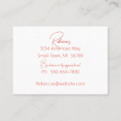 Botanische Rahmenkarte für Aquarellen Visitenkarte (Rückseite)