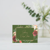 Botanische Rahmenkarte für Aquarellen Visitenkarte (Stehend Vorderseite)