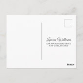 Botanische Reaktion auf einfache Ferien Postkarte (Rückseite)