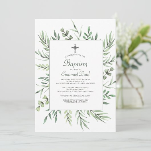 Botanische religiöse Einladung (Stehend Vorderseite)