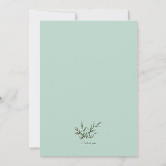 Botanische religiöse Einladung (Rückseite)