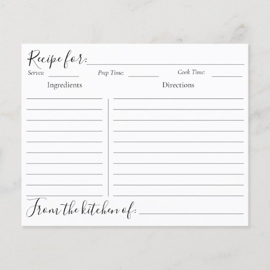 Botanische Rezeptionskarte für mit Monogramm Wald (Vorderseite)