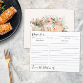 Botanische Rezeptionskarte für mit Monogramm Wald