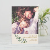 Botanische Romantik | Einfaches Foto Save the Date Ankündigung (Stehend Vorderseite)