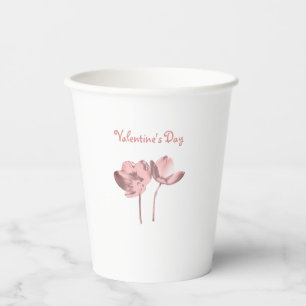 Botanische Romanze – Liebliches Florales Paar Pappbecher