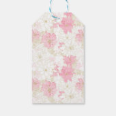 Botanische Rosa-Blume Geschenkanhänger (Rückseite)