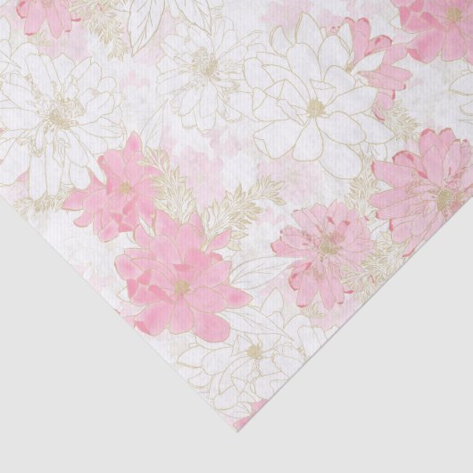 Botanische Rosa-Blume Seidenpapier (Ausschnitt)