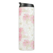 Botanische Rosa-Blume Thermosbecher (Nach rechts gedreht)