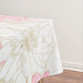 Botanische Rosa-Blume Tischdecke (Beispiel)