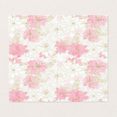 Botanische Rosa-Blume Visitenkarten (Außenseite Aufgefaltet)