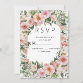 Botanische Rosa Blüte Sommerblüte UAWG Einladung (Vorderseite)