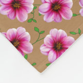 Botanische rosa Dahlie-Blume auf irgendeiner Farbe Fleecedecke (Ecke)