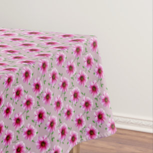 Botanische rosa Dahlie-Blume auf irgendeiner Farbe Tischdecke