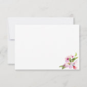 Botanische Rosa Kirschblüte Sommer Bridesmaid Einladung (Rückseite)