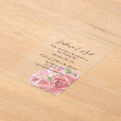 Botanische Rose Acryleinladungen (Ablage )