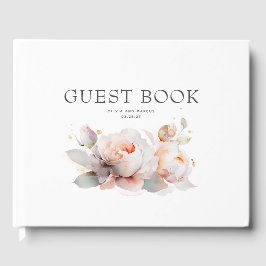 Botanische Rose Blume Boho Wedding Gästebuch