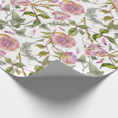 Botanische Rose Boho Geschenkpapier (Ecke)