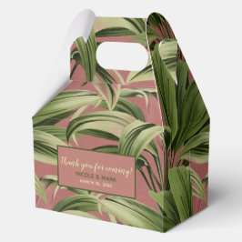 Botanische Rose der Vintagen Tropenpalme Geschenkschachtel