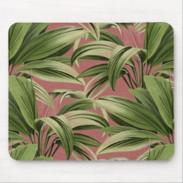 Botanische Rose der Vintagen Tropenpalme Mousepad