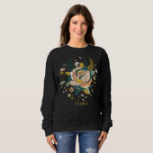 Botanische Rose Elegante Flora Sweatshirt (Vorne ganz)
