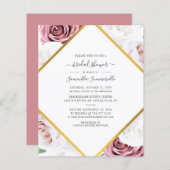 Botanische Rose Gold Brautparty (Vorne/Hinten)