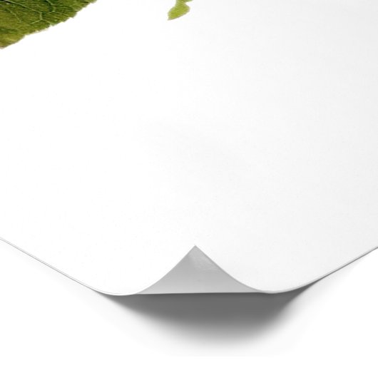 Botanische Rose im Englischen Garten Hochzeitsplät Poster (Ecke)