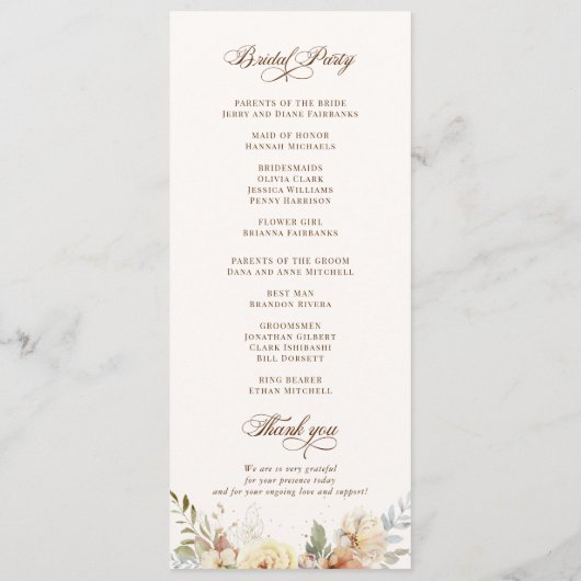 Botanische Rose im rustikalen Herbst Programm (Rückseite)