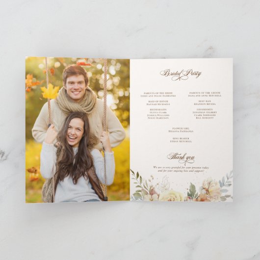 Botanische Rose im rustikalen Herbst Programm (Innenseite)