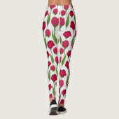 Botanische Rose in hübsch rosa Rosa Leggings (Rückseite)