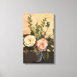 Botanische Rose Leinwanddruck