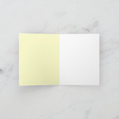 Botanische Rose Pink Yellow Danke Karte (Innenseite)